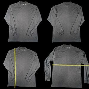 Legendary Whitetails Long Sleeve Gray Mens Large Turtleneck Shirt Work Wear Farm